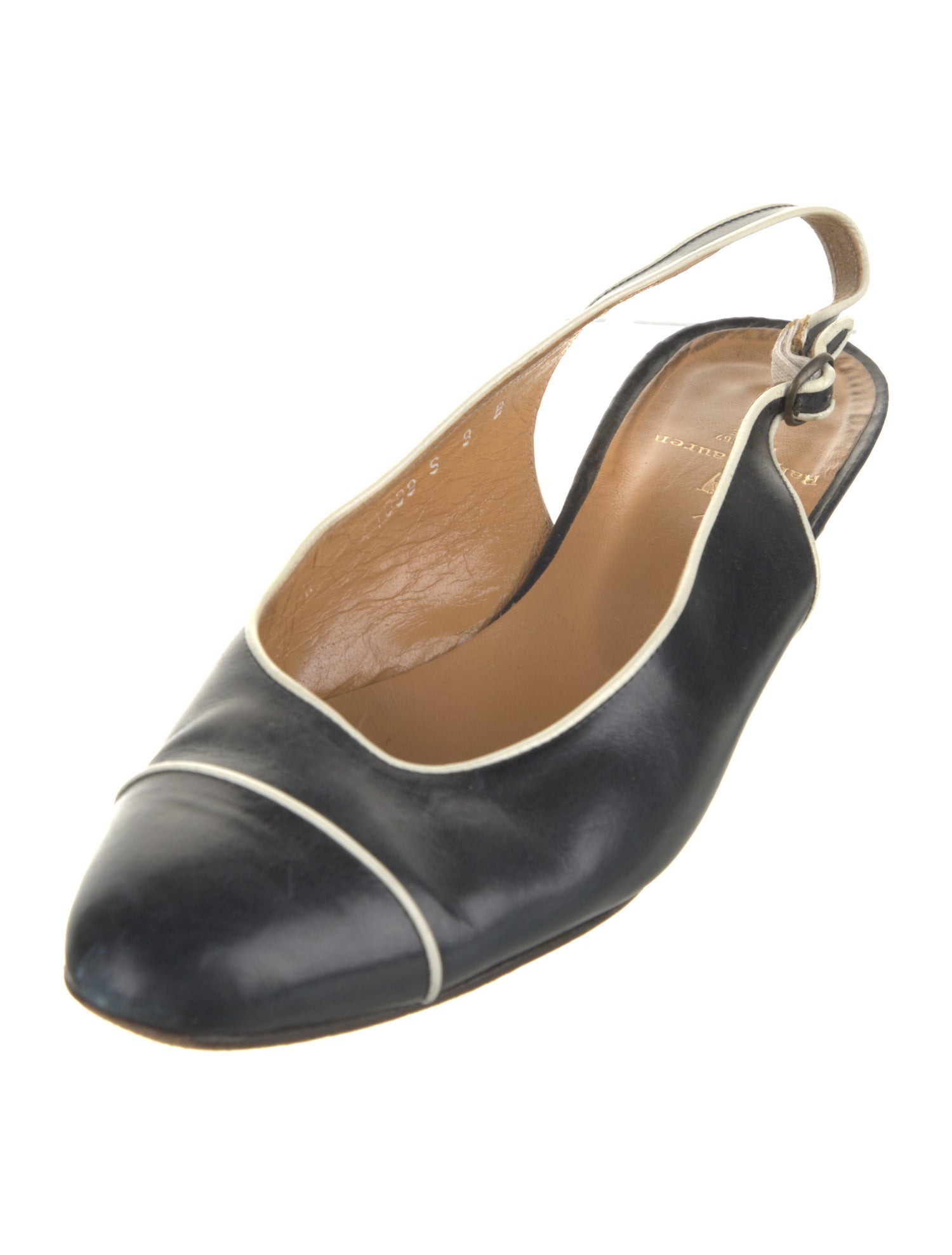 Ralph Lauren Leather Slingback Pumps